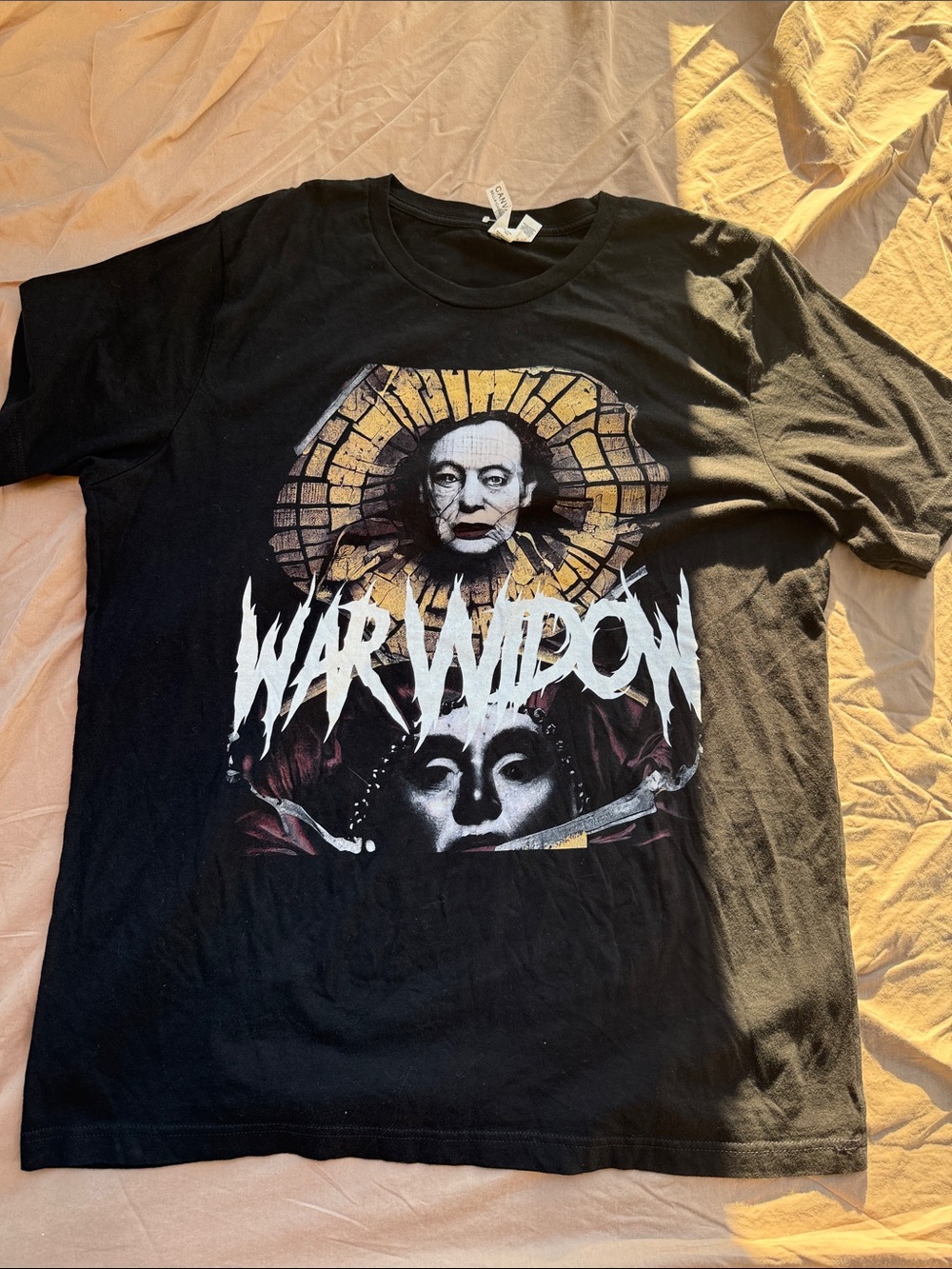 Bella Canvas Black War Widow Graphic Tee with Yellow Accent